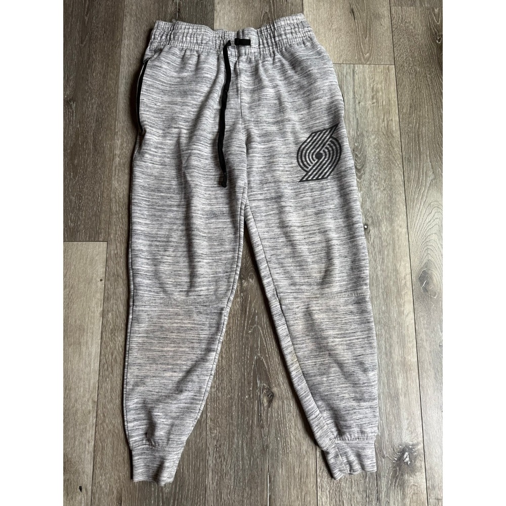 NBA Joggers Mens Small Grey Portland Trail Blazers Space Dye Sweatpants Athletic